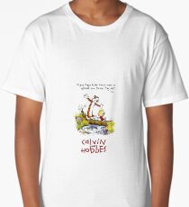 Calvin and Hobbes Over the Water Long T-Shirt