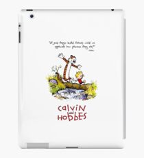 Calvin and Hobbes Over the Water iPad Case/Skin
