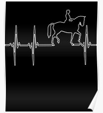 Horseback Riding Heartbeat Poster