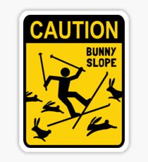 CAUTION: Bunny Slope Sticker