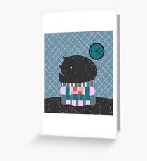 Cat sleeping on pillows Greeting Card