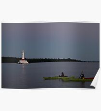 Póster Vistas del atardecer desde la isla Mackinac