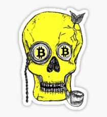 Baron Bitcoin in yellow. Sticker