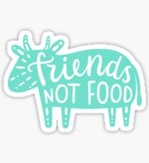 Friends not food. Cow silhouette Sticker