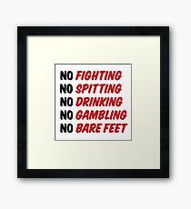 Caddyshack Rules Sign Framed Print