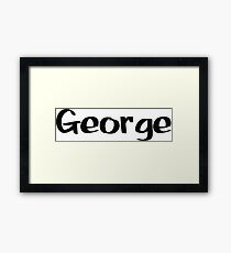 George Name - Inspired from the Color of Money Framed Print