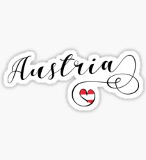 Heart Austria, Austrian, I Love Austria, Österreich Sticker