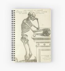 Vintage Anatomy Andreas Vesalius Skeleton Spiral Notebook