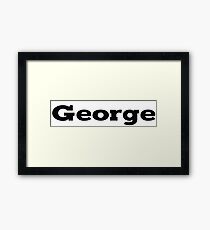 George Name - Inspired from the Color of Money Framed Print