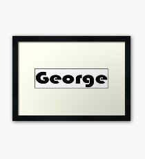 George Name - Inspired from the Color of Money Framed Print