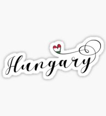 Hungary Sticker, Heart Hungary, Hungarian Flag, Hungary Mug Sticker