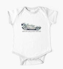 where we're going, we don't need roads One Piece - Short Sleeve