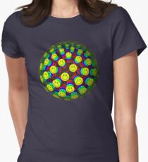 Smiling Happy Faces Women's Fitted T-Shirt
