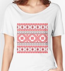 Ukraine Pattern - Ukrainian embroidery: вишивка, vyshyvka #Ukraine #Pattern #Ukrainian #embroidery #вишивка #vyshyvka #UkrainePattern #UkrainianEmbroidery Women's Relaxed Fit T-Shirt