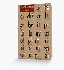 Shakespeare-Alphabet Grußkarte