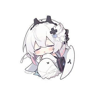 Cute sleepy anime girl | Art Board Print