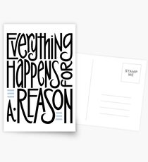Everything Happens for a Reason Postcards