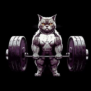 Cat Deadlift Powerlifting' Awesome Cats Gym Gift - Cat - Pillow