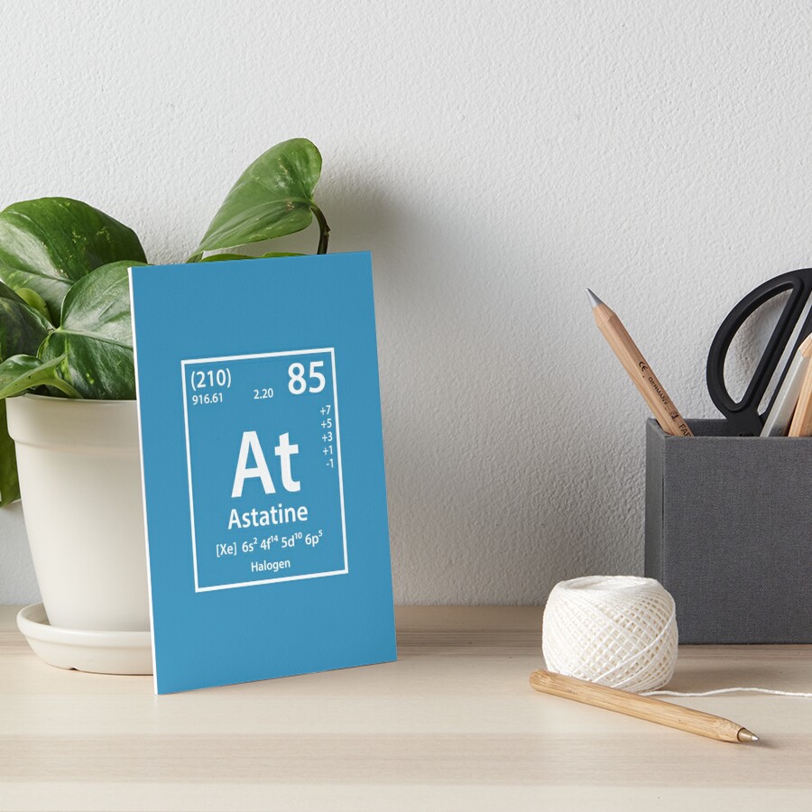 Astatine Element Art Board Print