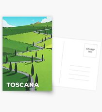 "Toscana" (Toskana) Fahrrad Poster Postkarten
