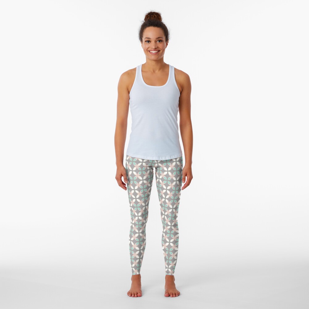Floral Blush-Small Flower Leggings