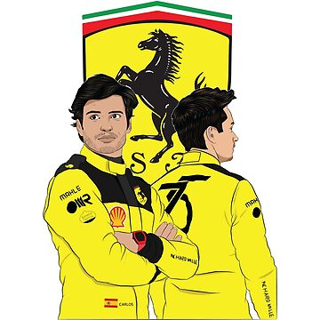 Scuderia Ferrari F1 Team 2023 Charles Leclerc and Carlos Sainz SF23  Sticker for Sale by FormulaGTee1