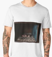 Brown chicken eggs in nest box Men's Premium T-Shirt