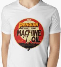 Der Dollop - Pinguinöl T-Shirt mit V-Ausschnitt für Männer