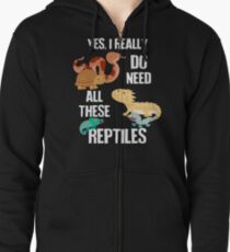 Sudadera con capucha y cremallera Necesita todos estos reptiles