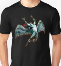 Ikarus wirft die Hörner - dunkle Schatten Slim Fit T-Shirt