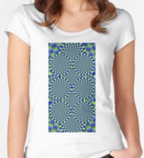 Optical Illusion, visual illusion Women's Fitted Scoop T-Shirt
