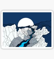 river in the valley Sticker