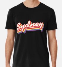 Sydney, NSW | Retro Rainbow Men's Premium T-Shirt