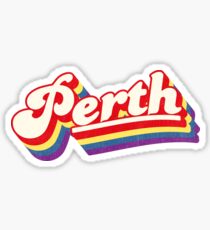 Perth, WA | Retro Rainbow Sticker