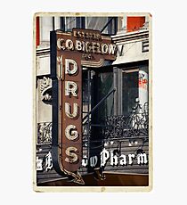 Drugstore in the West Village - Kodachrome Postcards Photographic Print