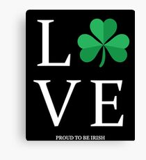 Proud To Be Irish St Patricks Day Shamrock Gifts Canvas Print