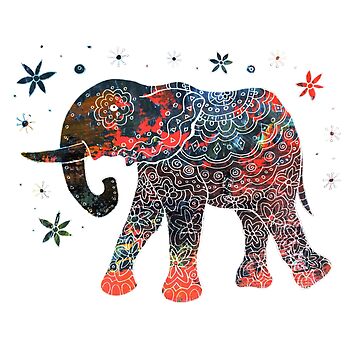 Artwork thumbnail, Watercolor Mama Elephant by heartsake