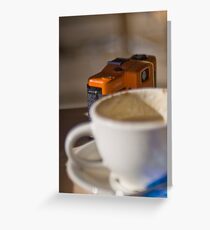 LOMO having a coffee! :0) Greeting Card