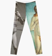 Virtual Meeting of David and Aphrodite #Virtual #Meeting #David #Aphrodite Leggings