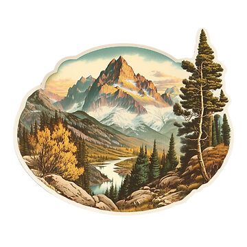 Rocky Mountains Brooch/Magnet