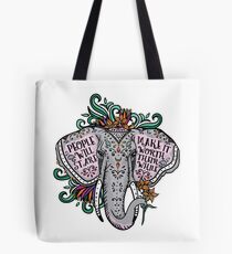 Bolsa de tela People Will Stare Elephant Quote Art