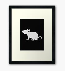 White mouse rat Framed Print