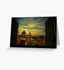 Ein Fenster auf Florenz Grußkarte