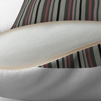 Alternate view of Dark Floral Stripe Floor Pillow