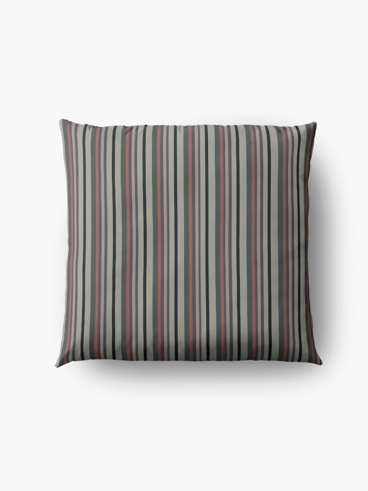 Alternate view of Dark Floral Stripe Floor Pillow