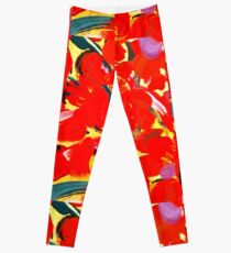 Red Petals Leggings