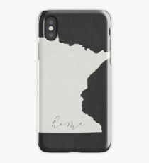 Minnesota Home in Charcoal iPhone Case