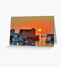 The sun rising by motif number 1 in Rockport MA Greeting Card
