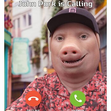 John Pork Is Calling Funny Answer Call Phone Classic T-Shirt for Sale by  RosannaArt