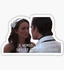 Gossip Girl Chuck Blair 3 Word 8 Letters Sticker
